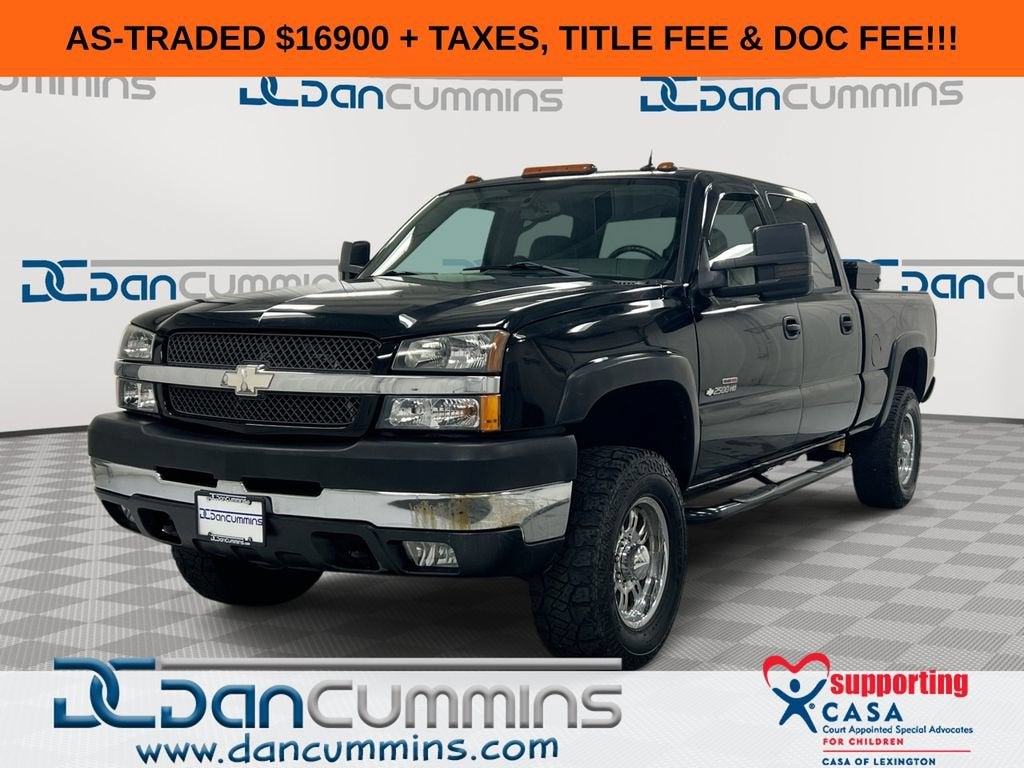 2004 Chevrolet Silverado 2500 HD LT in Black — front three-quarter view