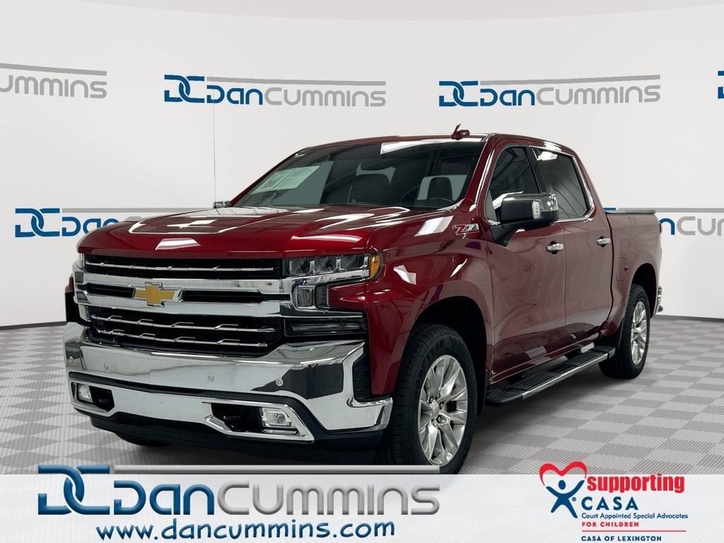2021 Chevrolet Silverado 1500 LTZ in Cherry Red Tintcoat — front three-quarter view