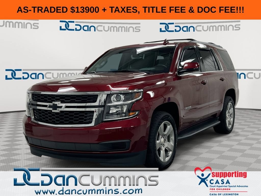 2017 Chevrolet Tahoe LS in Siren Red Tintcoat — front three-quarter view