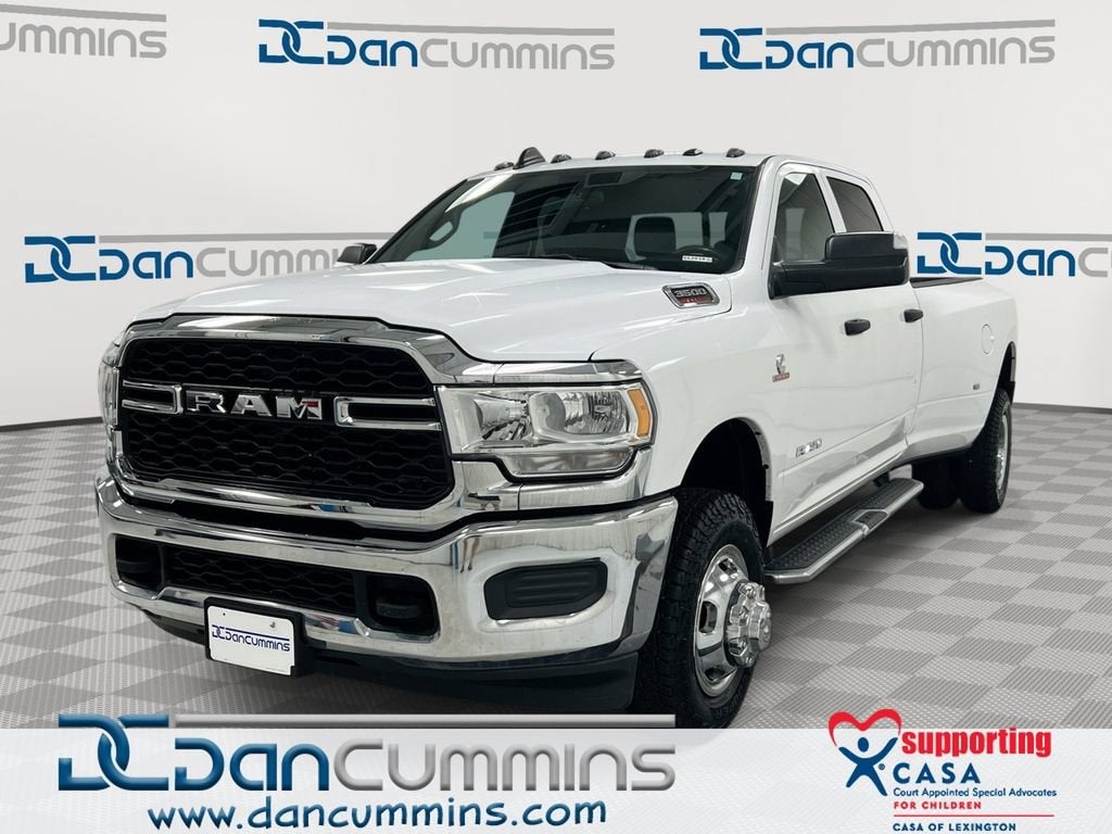 2022 RAM 3500 Tradesman in White — front three-quarter view