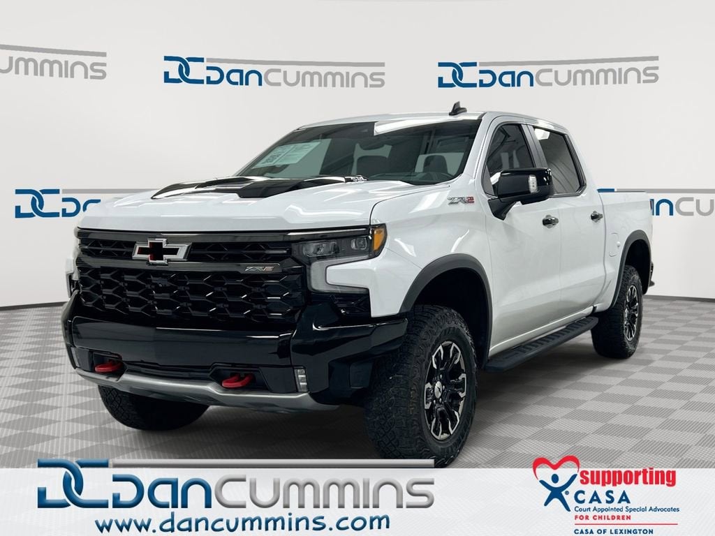 2023 Chevrolet Silverado 1500 ZR2 in Summit White — front three-quarter view