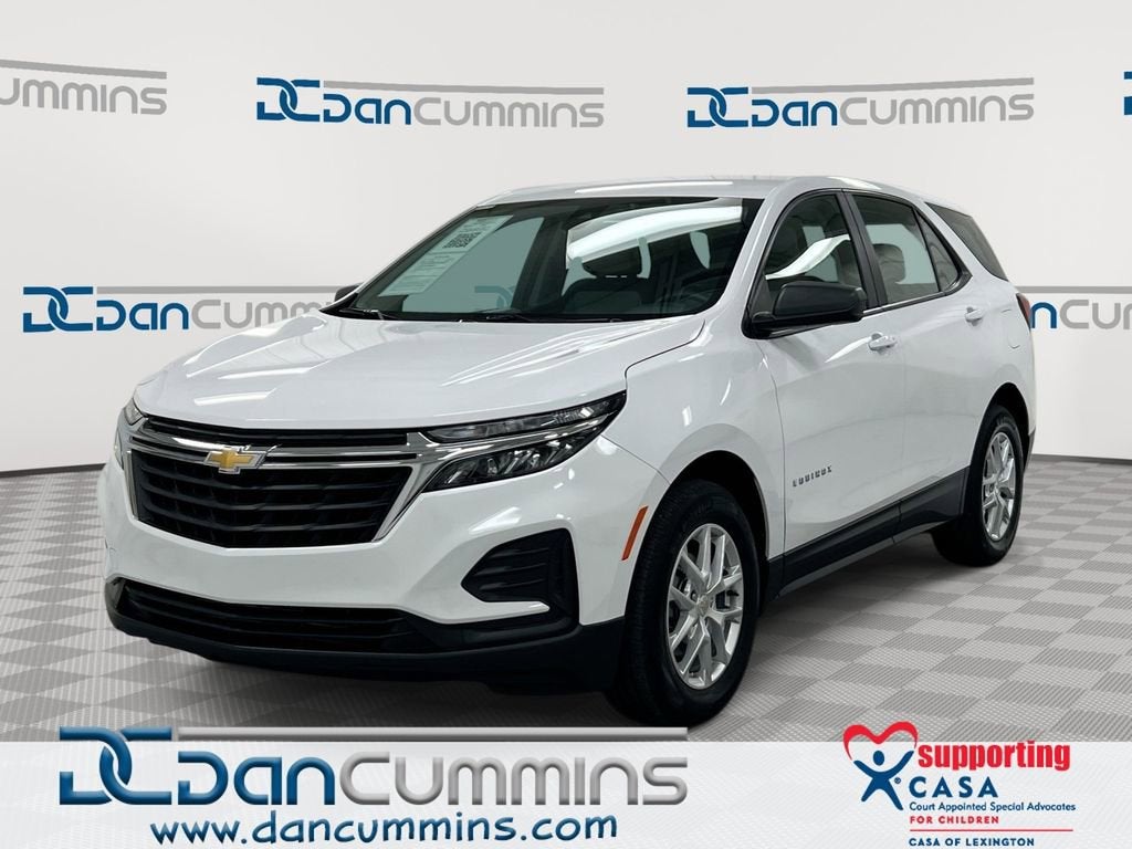 2024 Chevrolet Equinox LS in Summit White — front three-quarter view