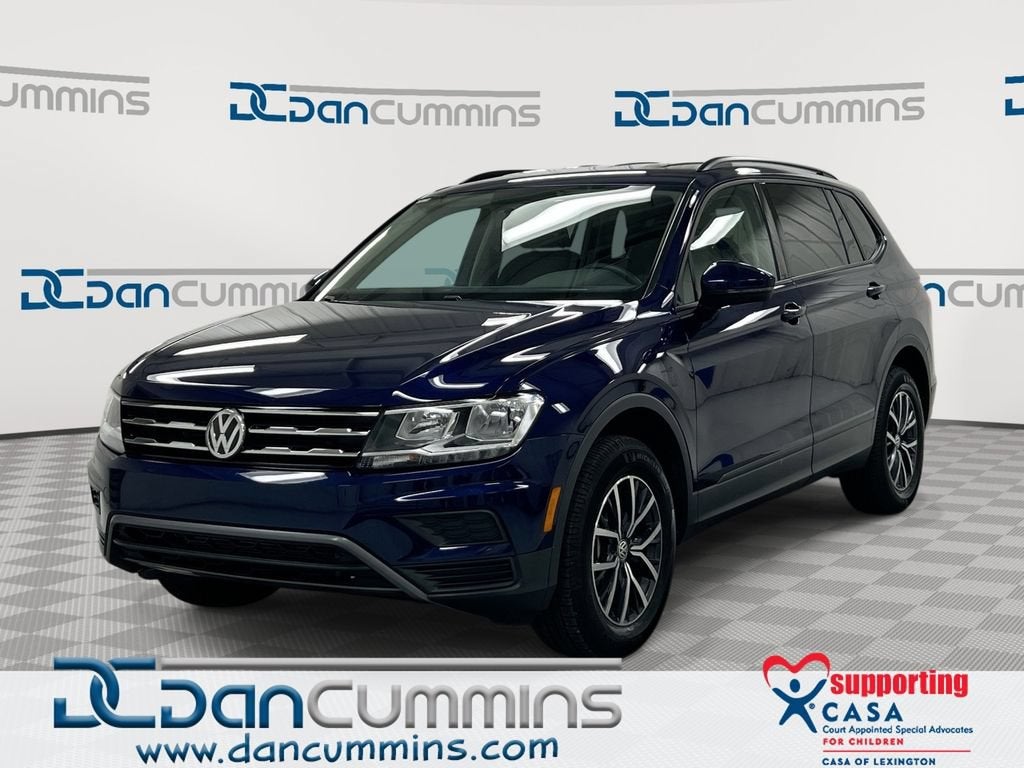 2021 Volkswagen Tiguan S in Blue — front three-quarter view