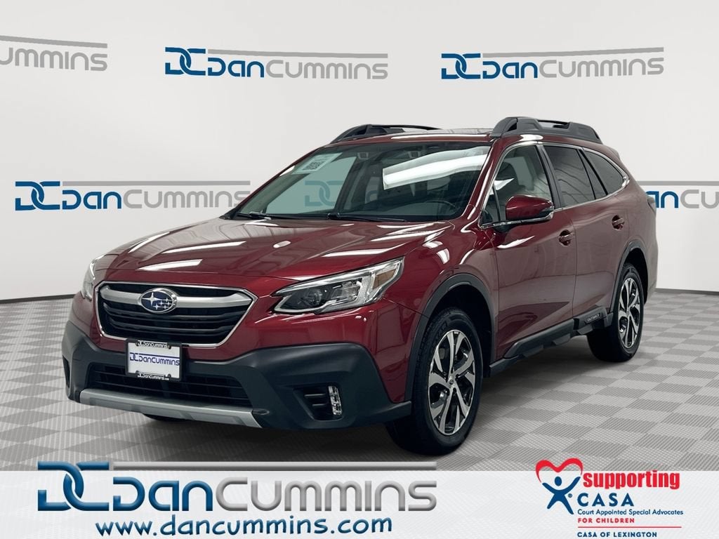 2022 Subaru Outback Limited in Red — front three-quarter view