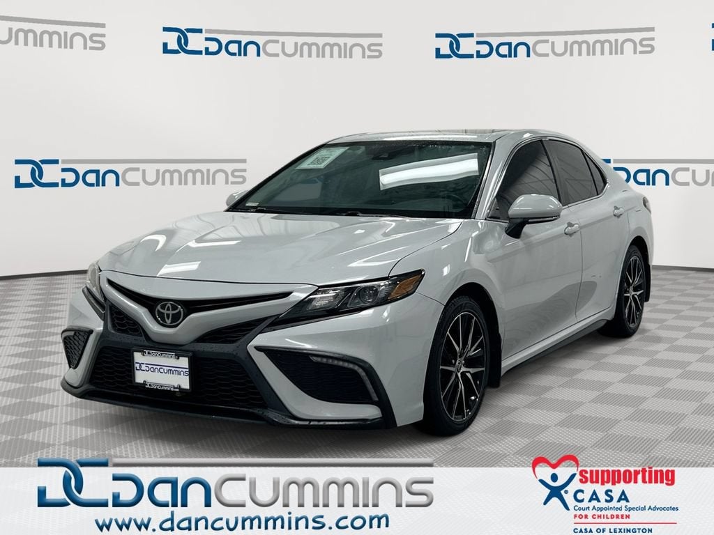 2023 Toyota Camry SE in Gray — front three-quarter view
