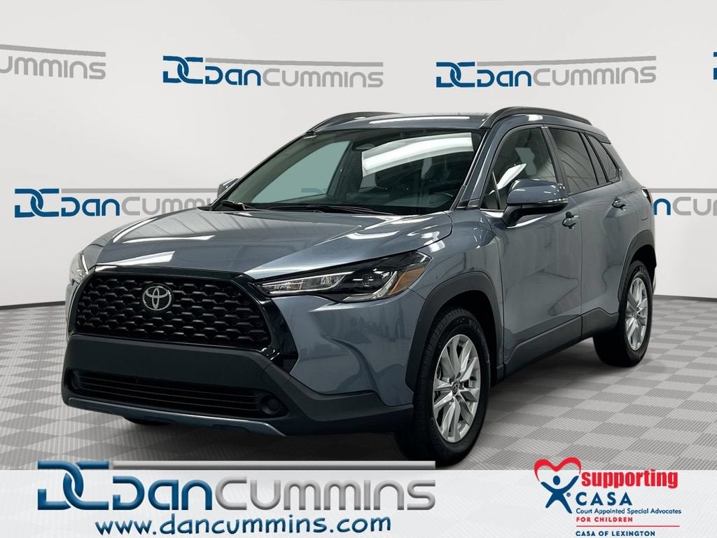 2023 Toyota Corolla Cross LE in Gray — front three-quarter view