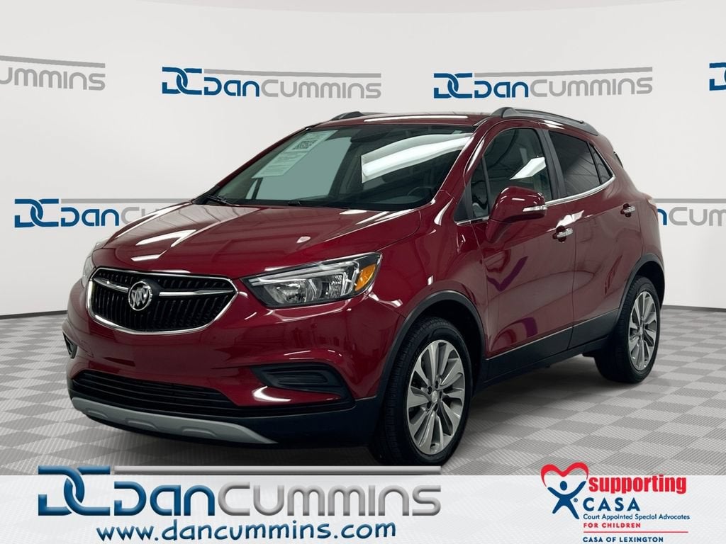 2019 Buick Encore Preferred in Includes (Cm5) Black Carbon Metallic Lower Exterior Accent Color, Paint Code W700s. — front three-quarter...