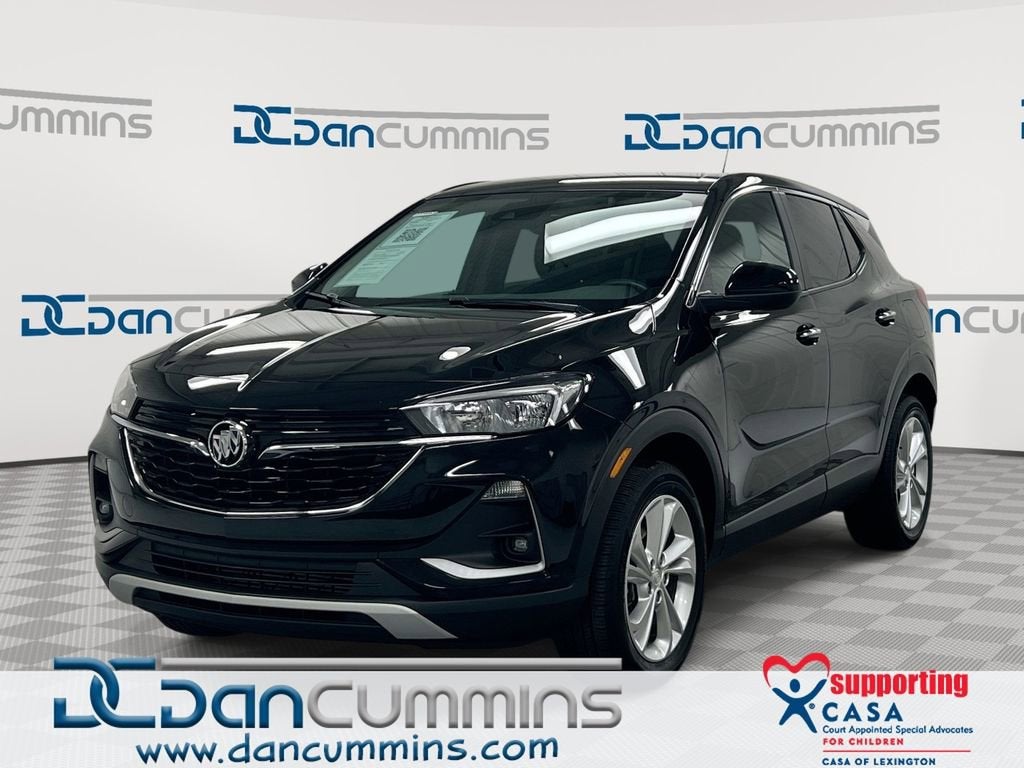 2023 Buick Encore GX Preferred in Ebony Twilight Metallic — front three-quarter view