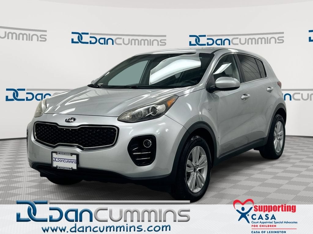 2018 Kia Sportage LX in Silver — front three-quarter view