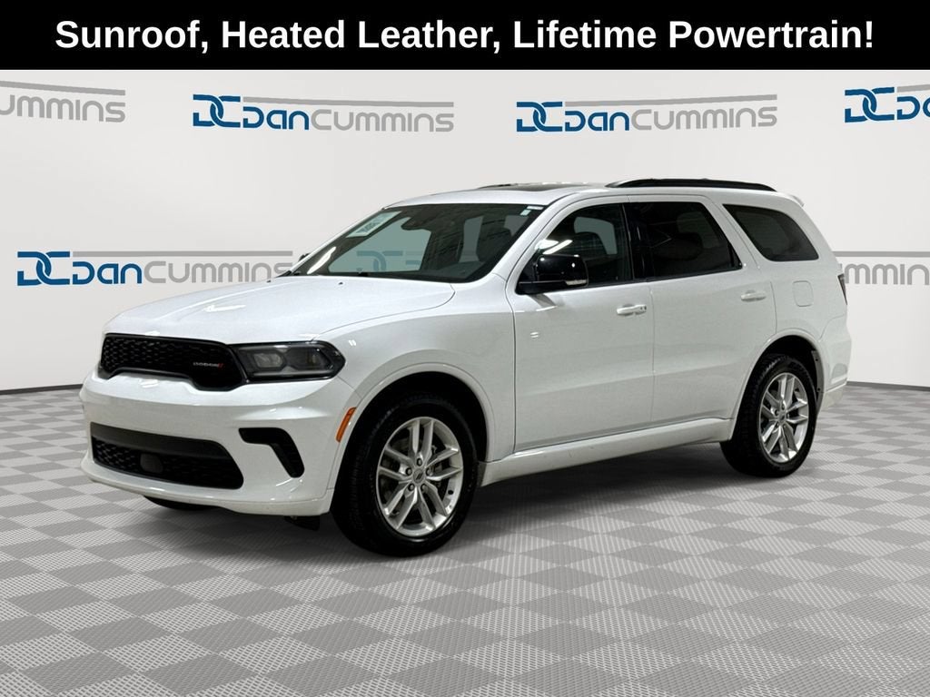 2024 Dodge Durango GT Plus in White — front three-quarter view