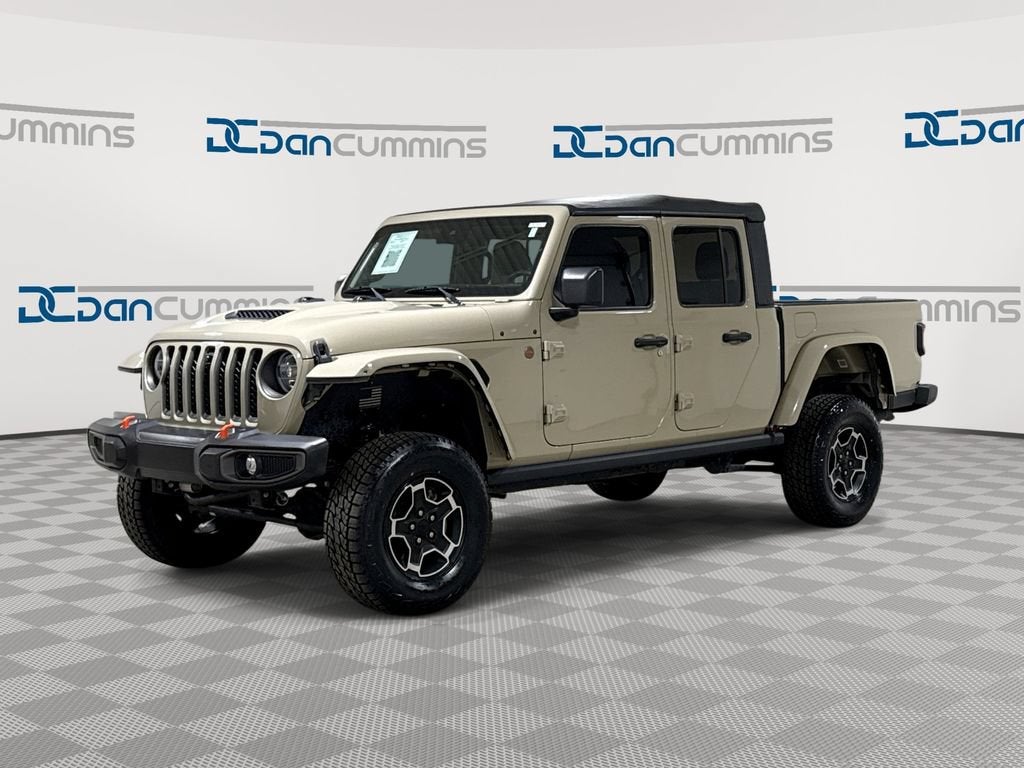2020 Jeep Gladiator Mojave in Tan — front three-quarter view