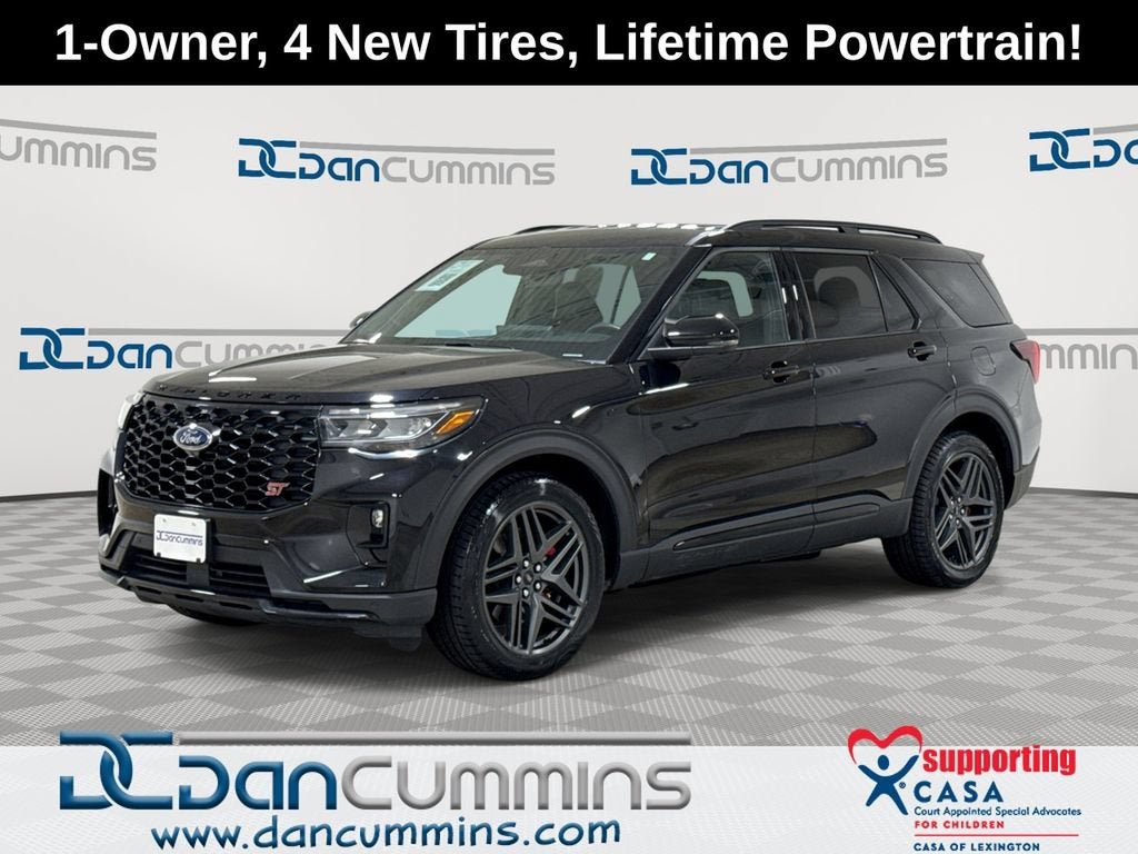 2025 Ford Explorer ST in Black — front three-quarter view