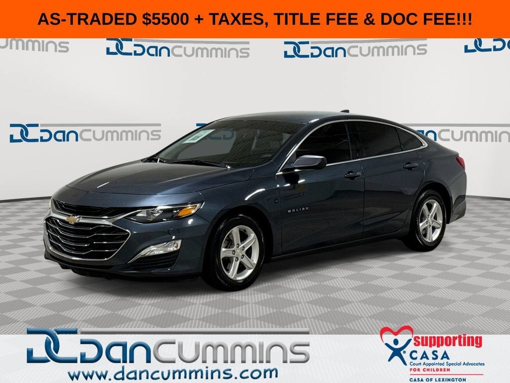 2020 Chevrolet Malibu LS in Shadow Gray Metallic — front three-quarter view