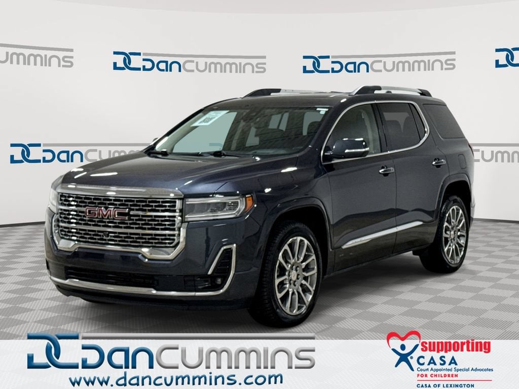 2022 GMC Acadia Denali in Hunter Metallic — front three-quarter view