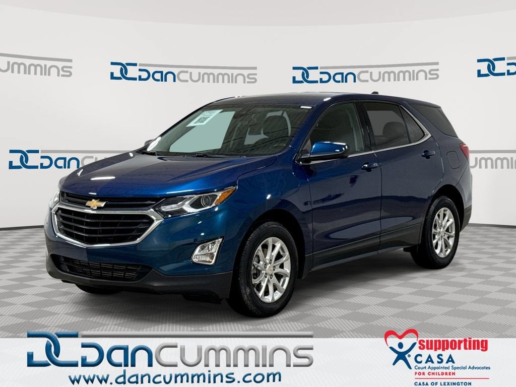 2020 Chevrolet Equinox LT in Pacific Blue Metallic — front three-quarter view