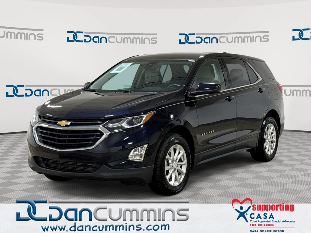 2020 Chevrolet Equinox LT in Midnight Blue Metallic — front three-quarter view
