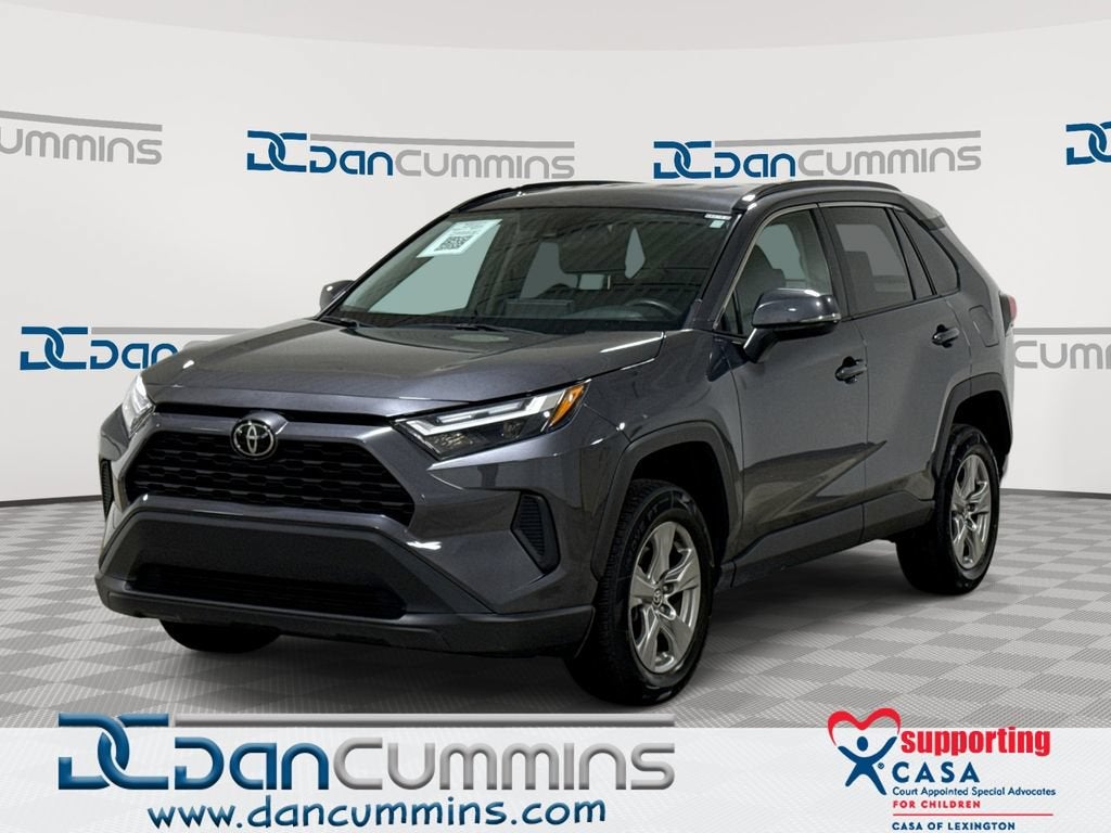2024 Toyota RAV4 XLE in Gray — front three-quarter view
