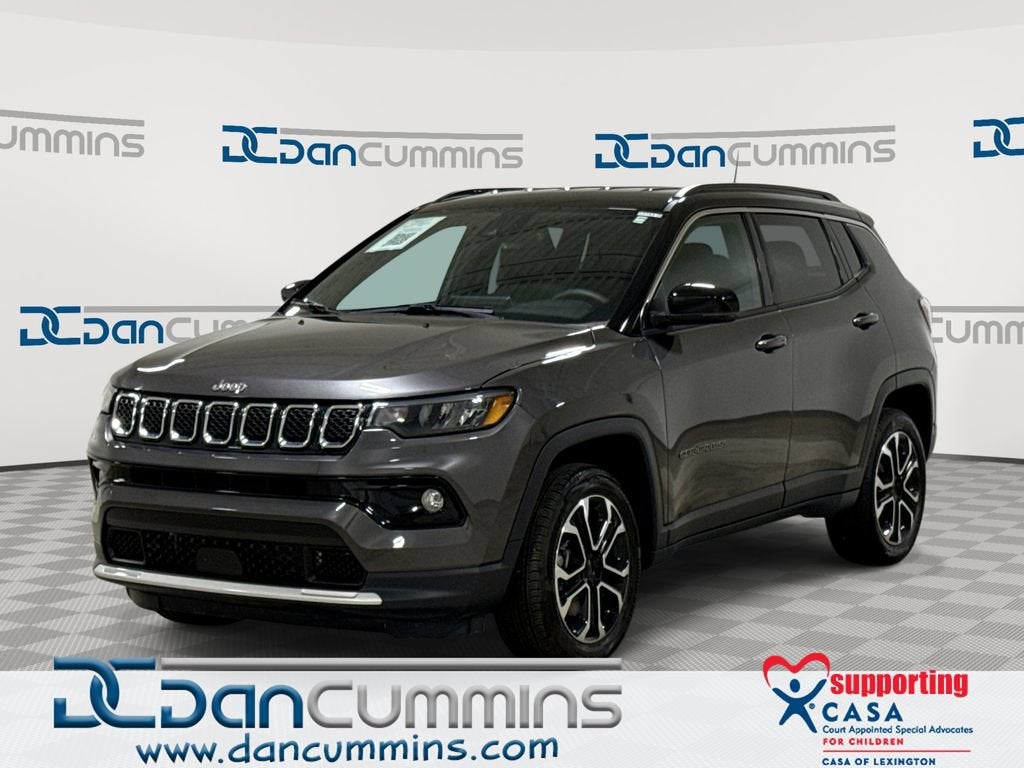2023 Jeep Compass Limited in Gray — front three-quarter view
