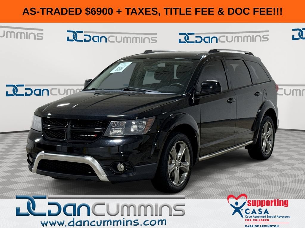2017 Dodge Journey Crossroad Plus in Black — front three-quarter view