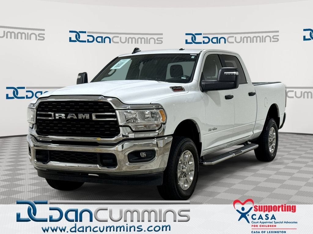 2024 RAM 2500 Big Horn in White — front three-quarter view
