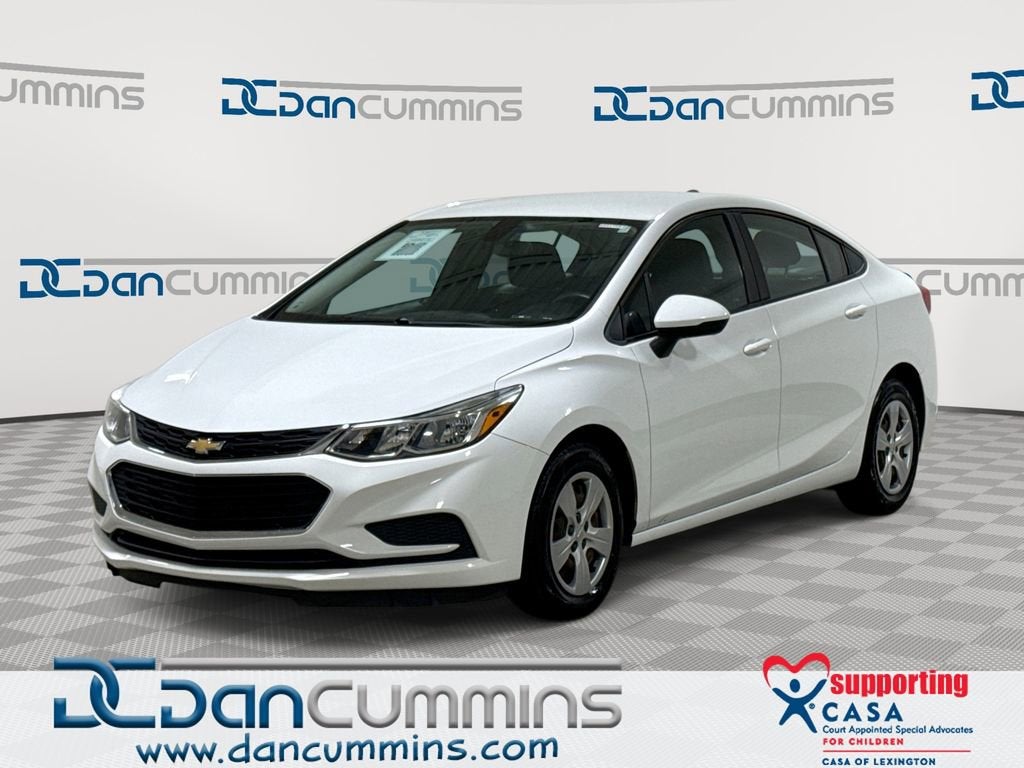 2017 Chevrolet Cruze LS in Summit White — front three-quarter view