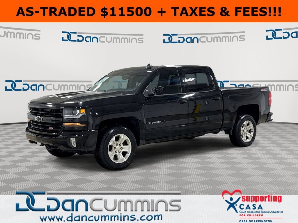 2017 Chevrolet Silverado 1500 LT in Black — front three-quarter view