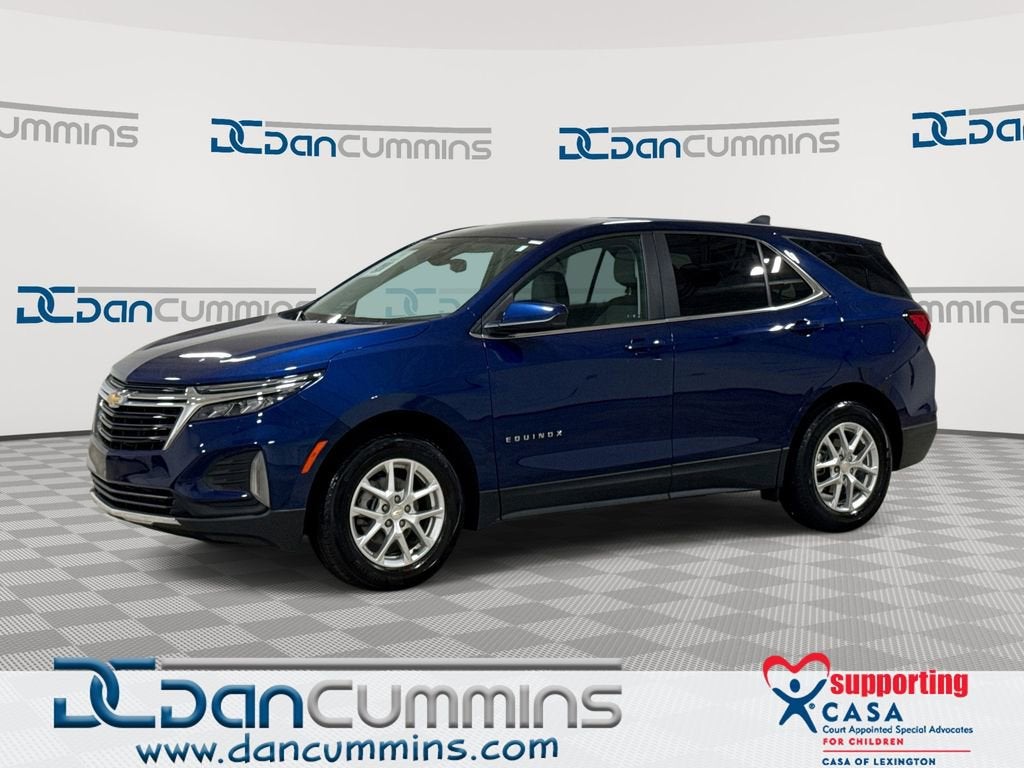 2023 Chevrolet Equinox LT in Blue Glow Metallic — front three-quarter view