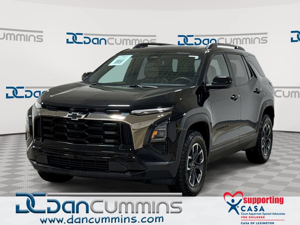 2025 Chevrolet Equinox ACTIV in Mosaic Black Metallic — front three-quarter view
