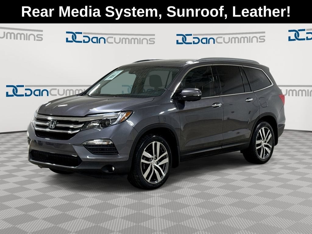 2018 Honda Pilot Elite in Gray — front three-quarter view