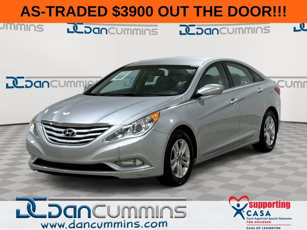 2013 Hyundai Sonata GLS in Silver — front three-quarter view