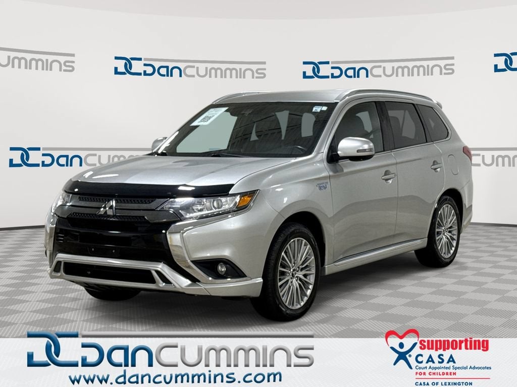 2022 Mitsubishi Outlander PHEV SEL in Silver — front three-quarter view