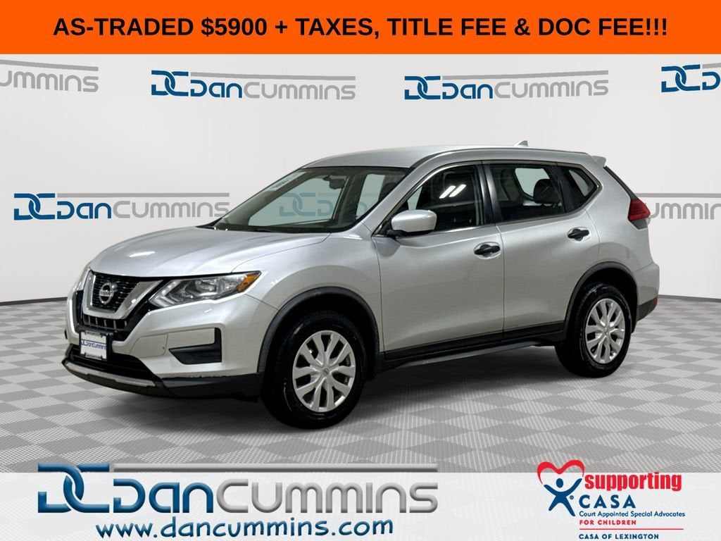 2017 Nissan Rogue S in Silver — front three-quarter view
