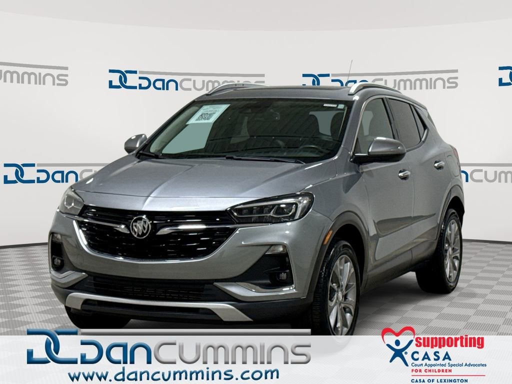2023 Buick Encore GX Essence in Moonstone Gray Metallic — front three-quarter view