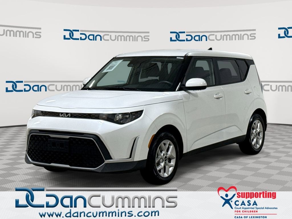 2024 Kia Soul LX in White — front three-quarter view