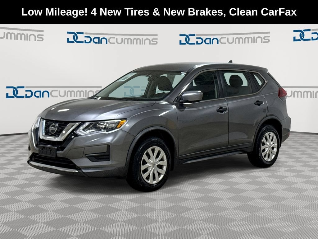 2018 Nissan Rogue S in Gray — front three-quarter view