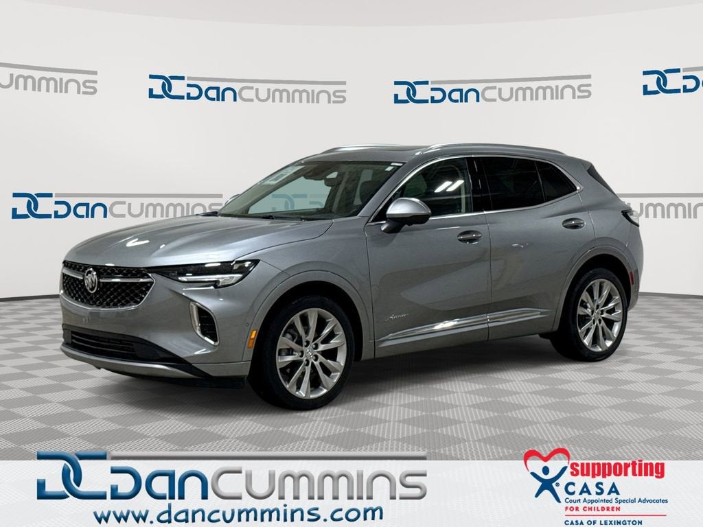 2023 Buick Envision Avenir in Moonstone Gray Metallic — front three-quarter view